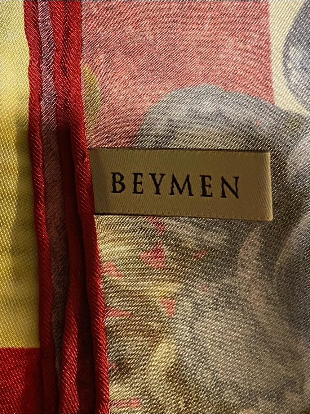Designers Originals Red & Cream Chain-Print Silk Scarf